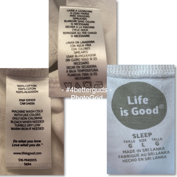 Life Is Good Sleep Short Sleeve Cotton Shirt Remember the Music The Guitar LG - Picture 5 of 10